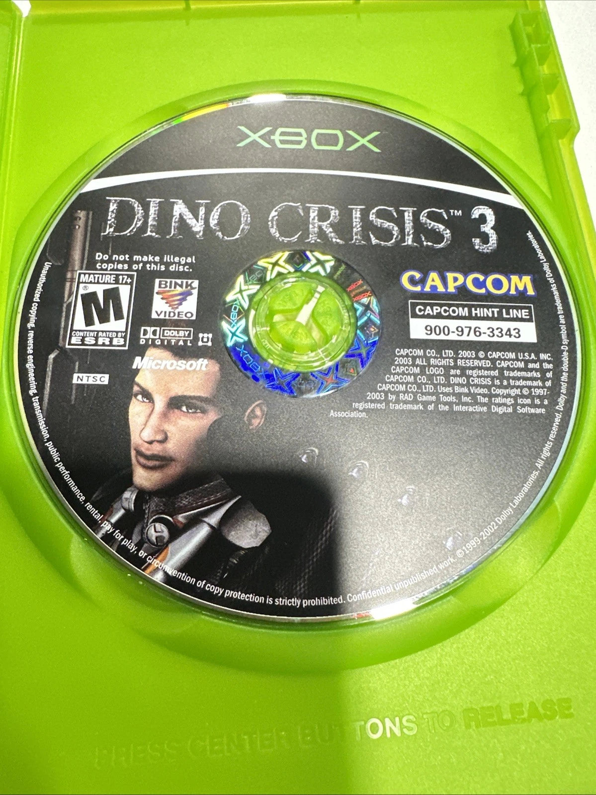 Dino Crisis 3 (Microsoft Xbox, 2003) With Manual