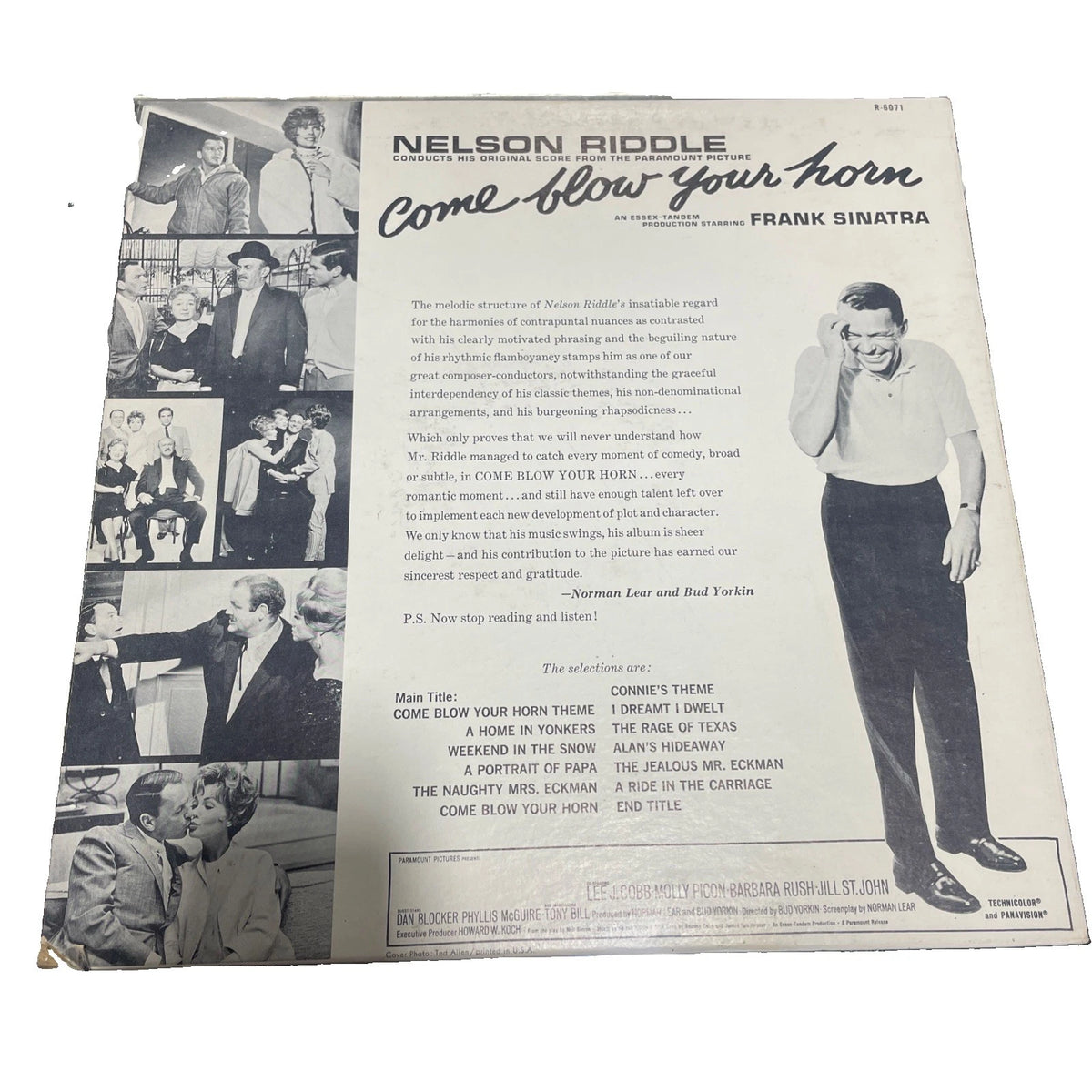 Come Blow Your Horn Records R-6071 Frank Sinatra Nelson Riddle White Label Promo