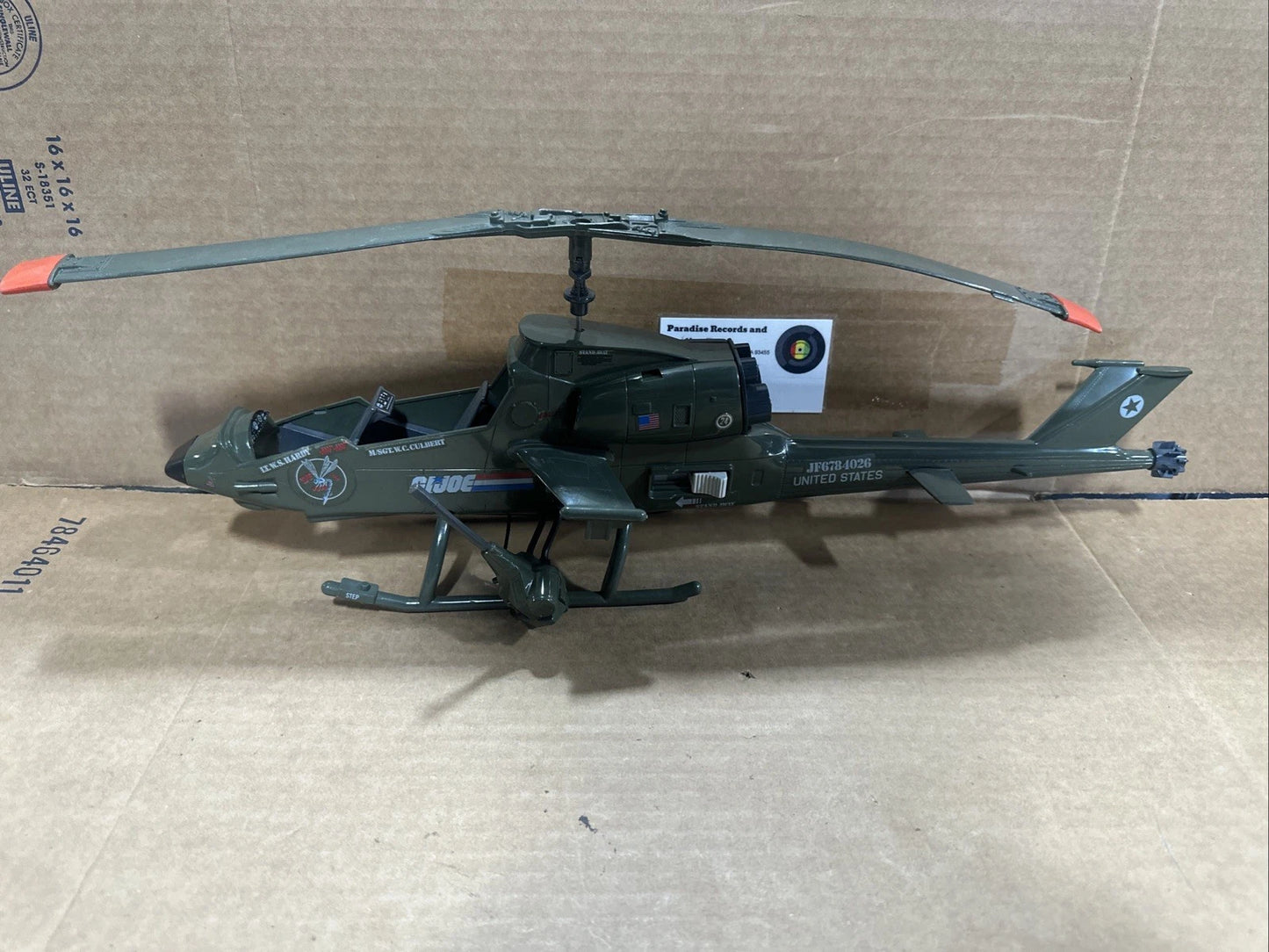 GI Joe Assault Copter Dragonfly XH-1 1983 Working Blade Mech Missing Parts