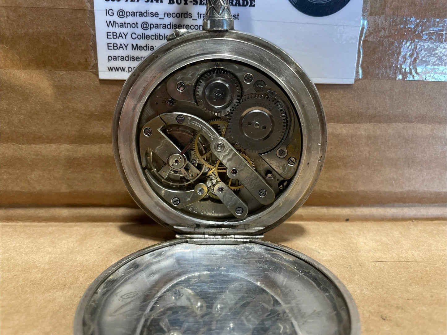 Frainier Anti-Magnetique Pocket Watch 162071 Rare Vintage Working Tested Silver