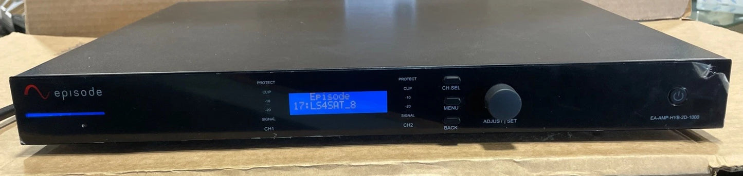 Episode 2-Channel 70v / 8 Ohm Hybrid Power Amplifier EA-AMP-HYB-2D-1000