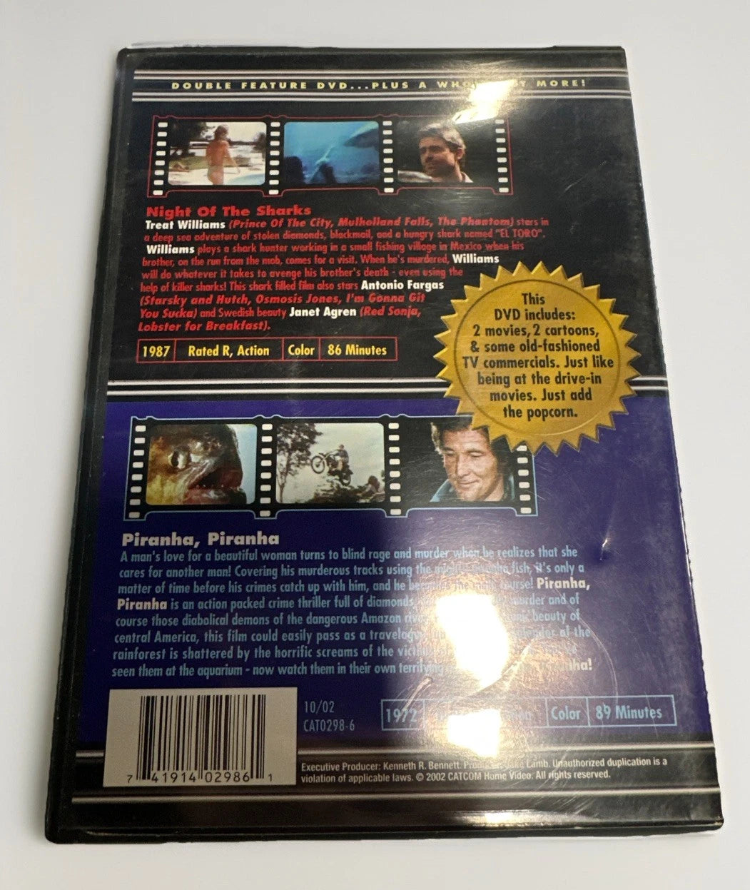 Night Of Sharks/piranha Piranha - DVD - Ntsc - **Mint Condition**