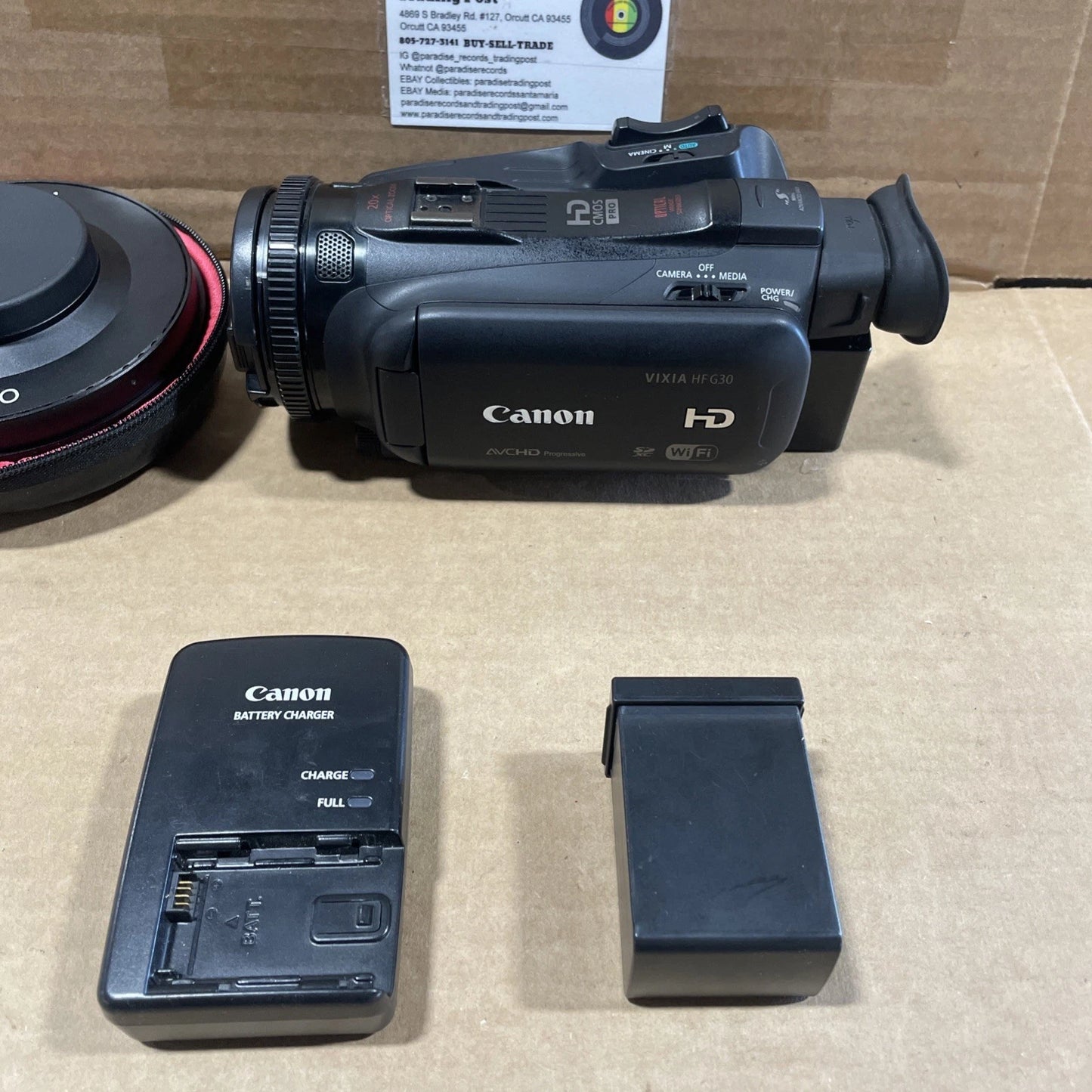 Canon Vixia HF G30 Full HD Camcorder & Opteka Titanium Series 0.3X HD Fisheye