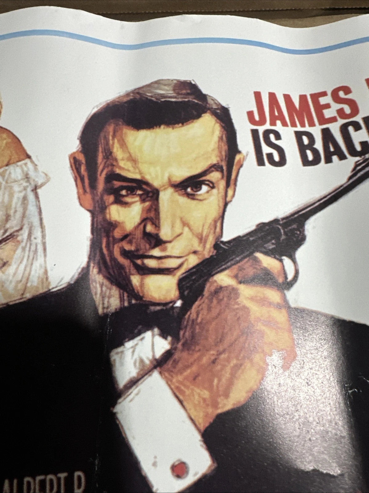 Original? James Bond From Russia With Love Movie Poster 18 X 12 1/2