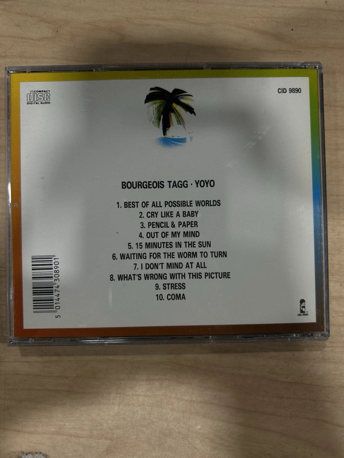 BOURGEOIS TAGG YOYO CD 1987 ALBUM I DON'T MIND AT ALL WAITING FOR THE WORM TO