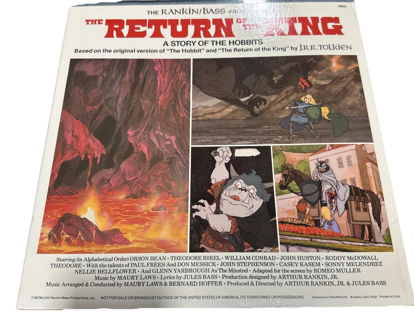 1980 Rankin/Bass The Return of the King (Hobbits) Vinyl LP Record 3822 vg+