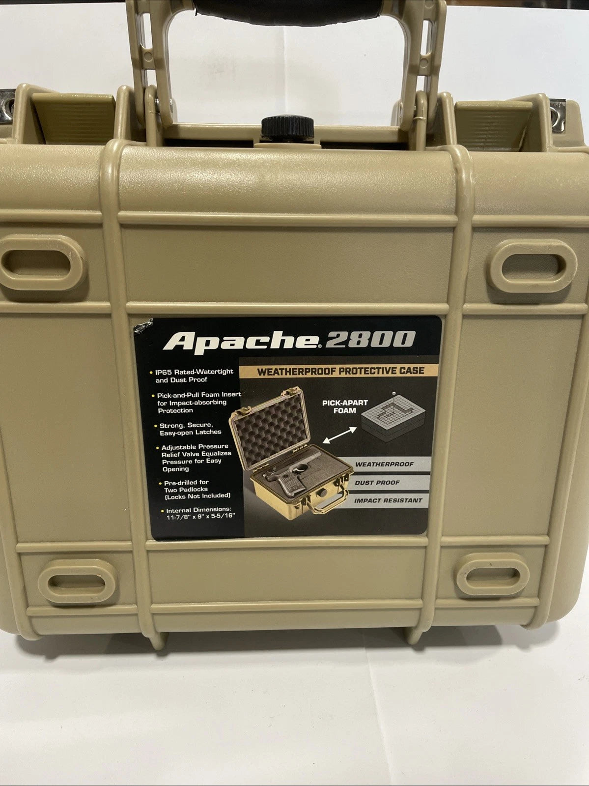Apache 2800 Weatherproof Protective Hard Case TAN COLOR