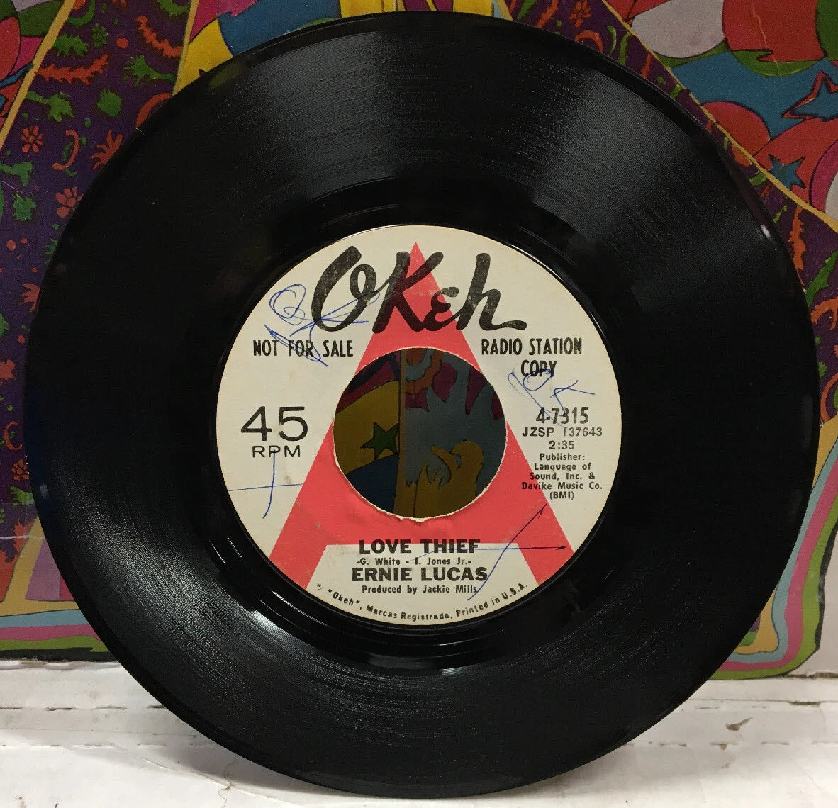 Ernie Lucas Love Thief Promo 7” Single 4-7315