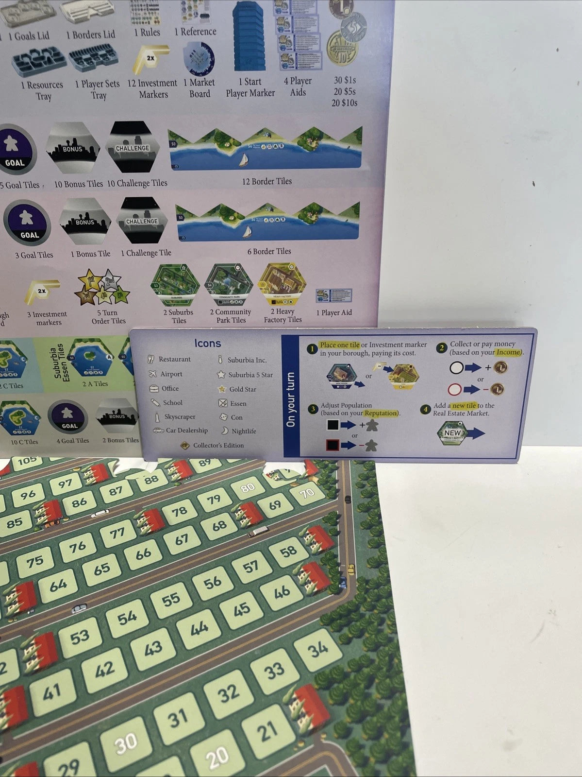 Suburbia Collector's Edition Board Game Complete Ted Alspach Bezier Games