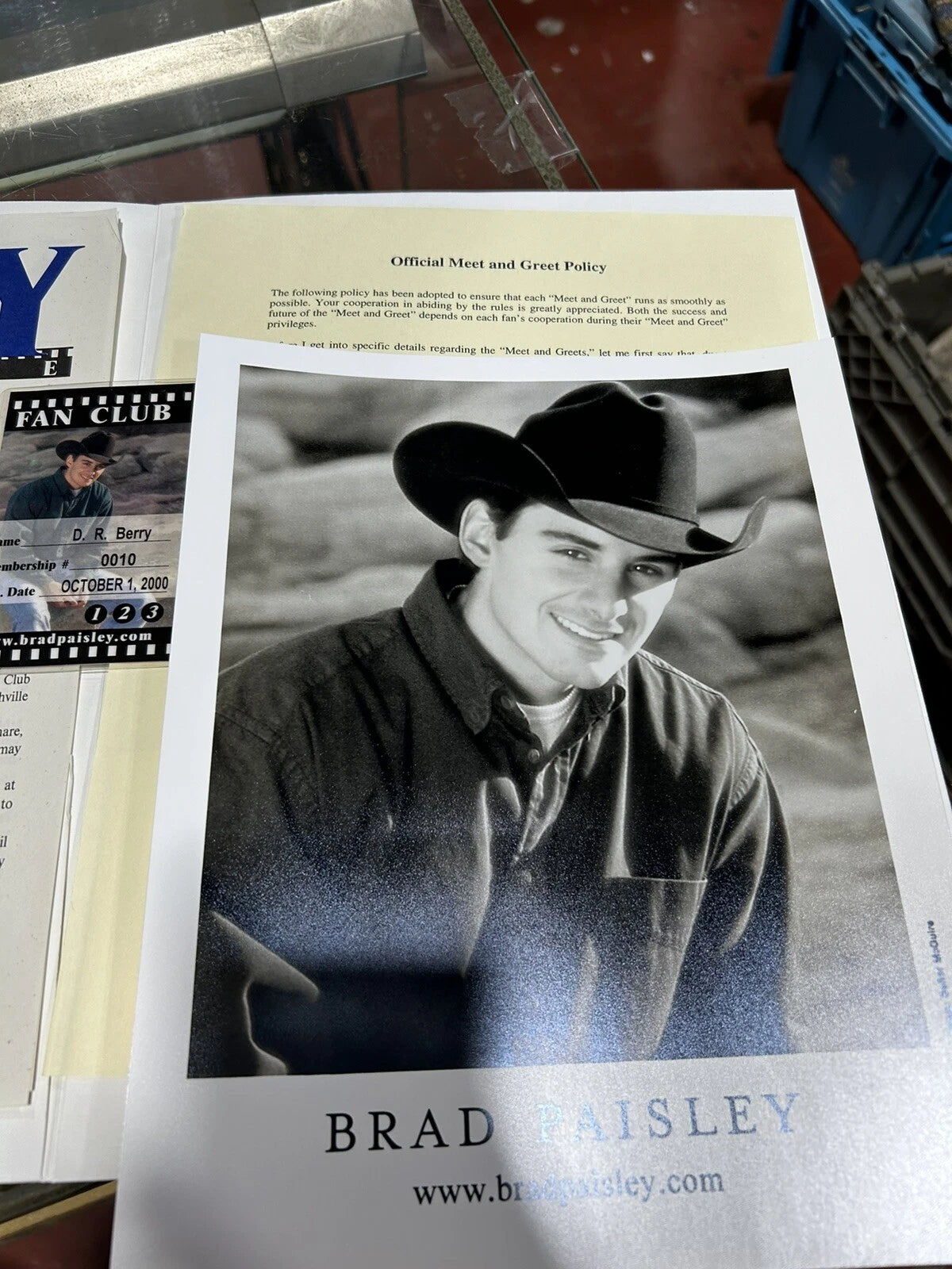 Brad Paisley Fan Club Memorabilia