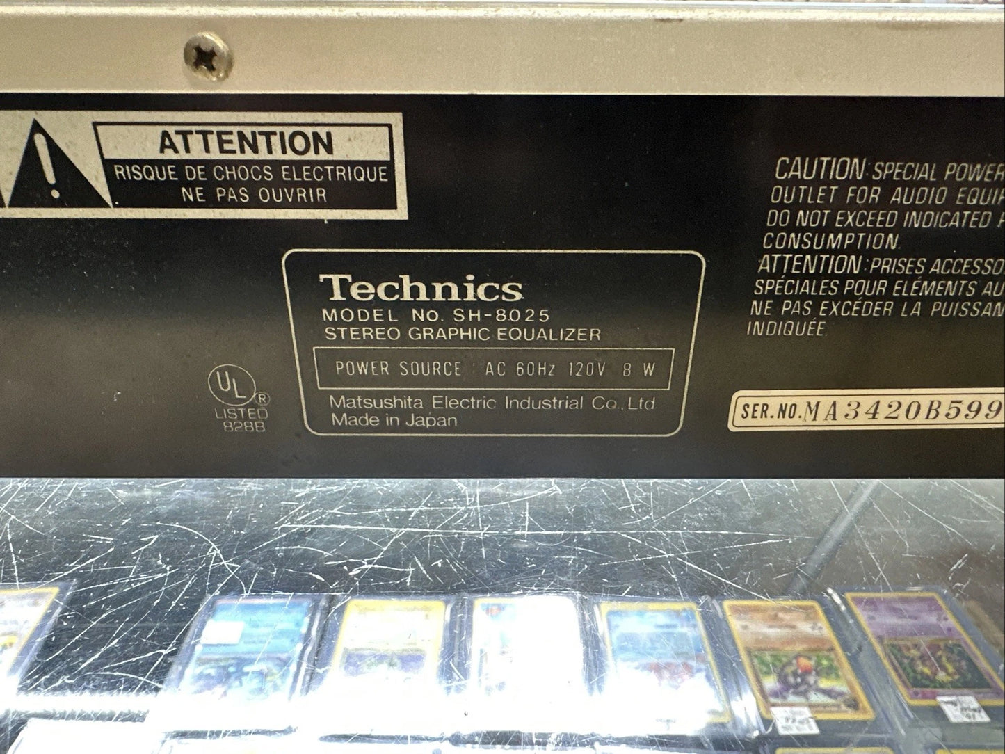 Technics SH-8025 Stereo Graphic Equalizer Vtg Audio Equipment Tested & Working