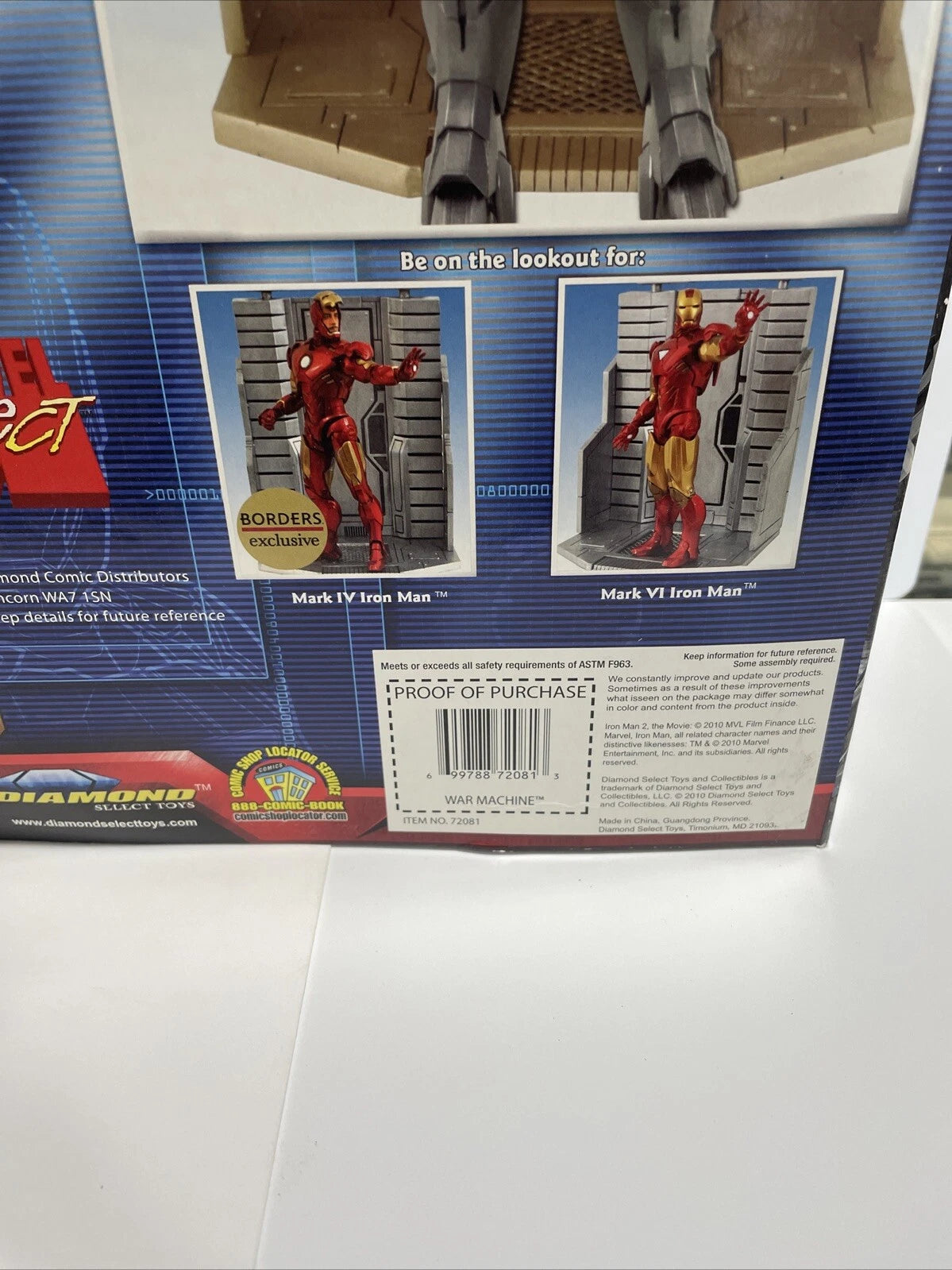MARVEL SELECT IRON MAN 2 WAR MACHINE ACTION FIGURE New Sealed