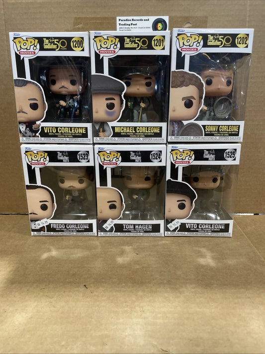 Funko Pop! The Godfather Set #1200-1202 & #1523-1525 Lot Of 6