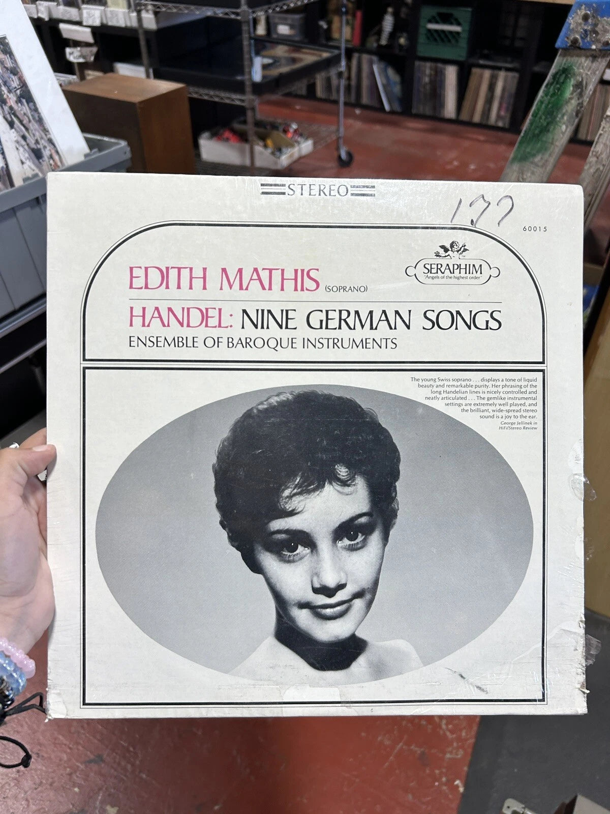 Sealed Classical LP : Handel ~ Edith Mathis ~ Nine German Songs ~ Seraphim 60015