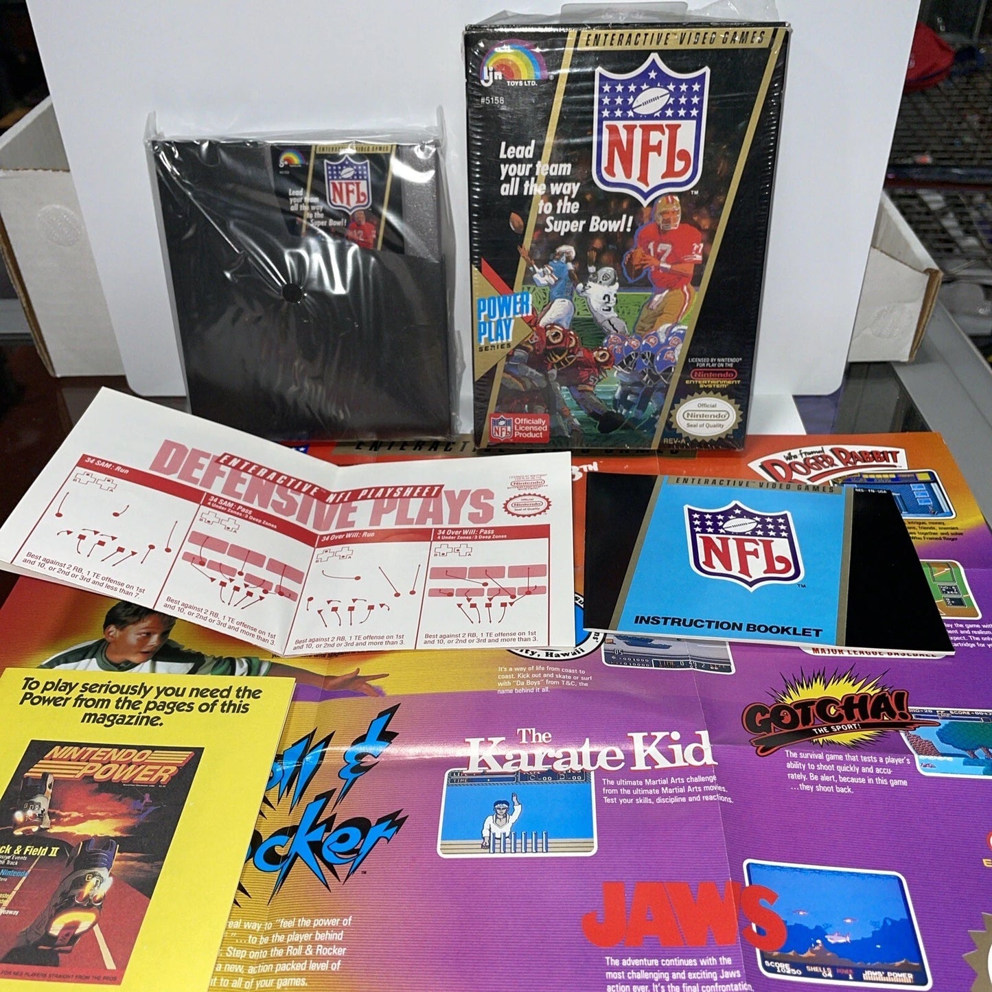 NFL Football (Nintendo Entertainment System, 1989) NES CIB MINT RARE VINTAGE