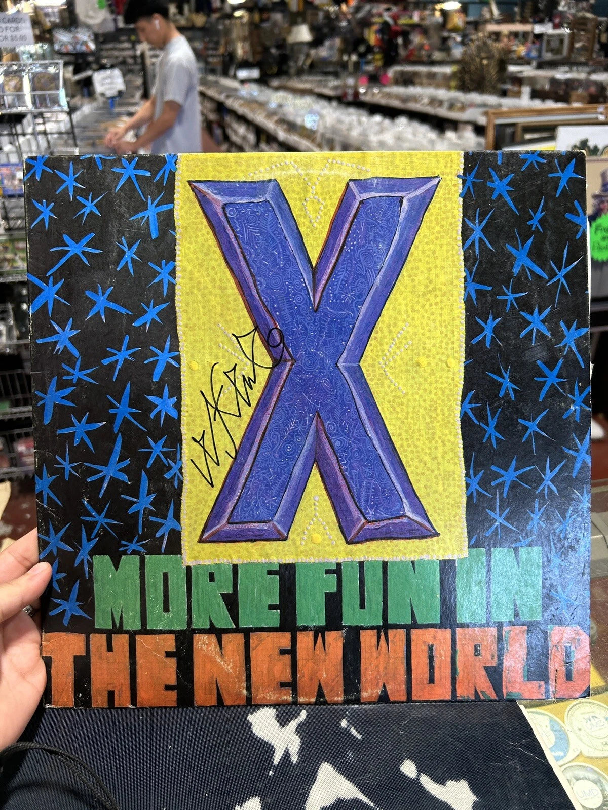 X/More Fun In The New World LP 1983 Elektra Vinyl 60283 signed by John Doe