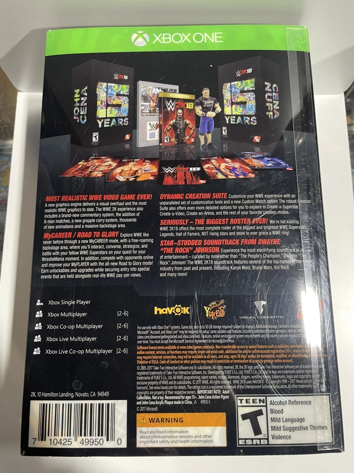 WWE 2K18 Cena / Nuff Collector's Edition Xbox One Sealed