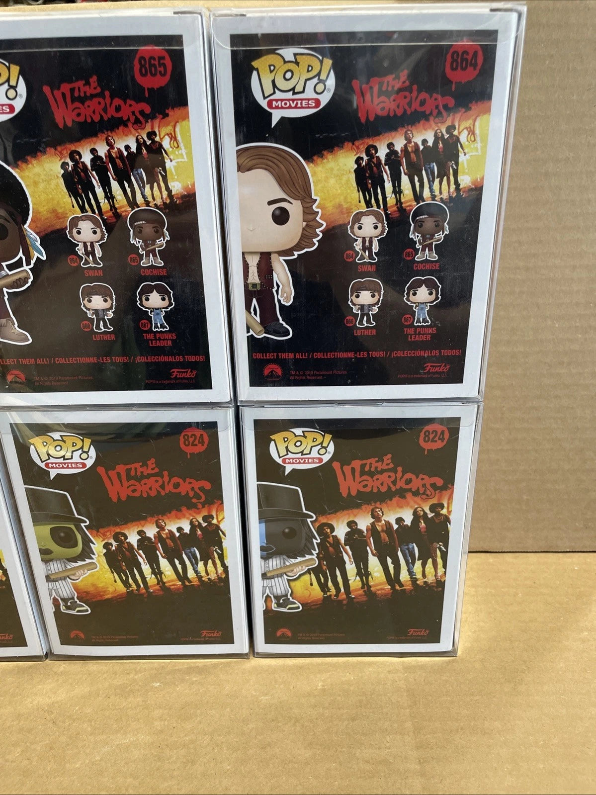 Funko Pop! The Warriors Movie Complete Set Lot Of 7 W Protectors & Case
