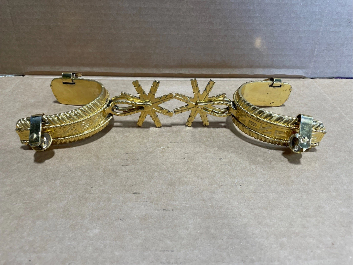 Vintage Mexican Spurs Goldplated Stainless Steel Great Condition Unique