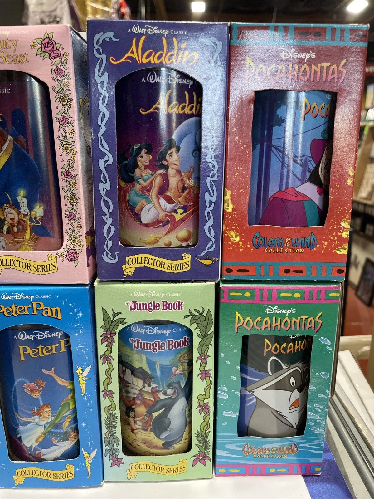 1994 Burger King Walt Disney Collector Series Drinking Cups Set of 10