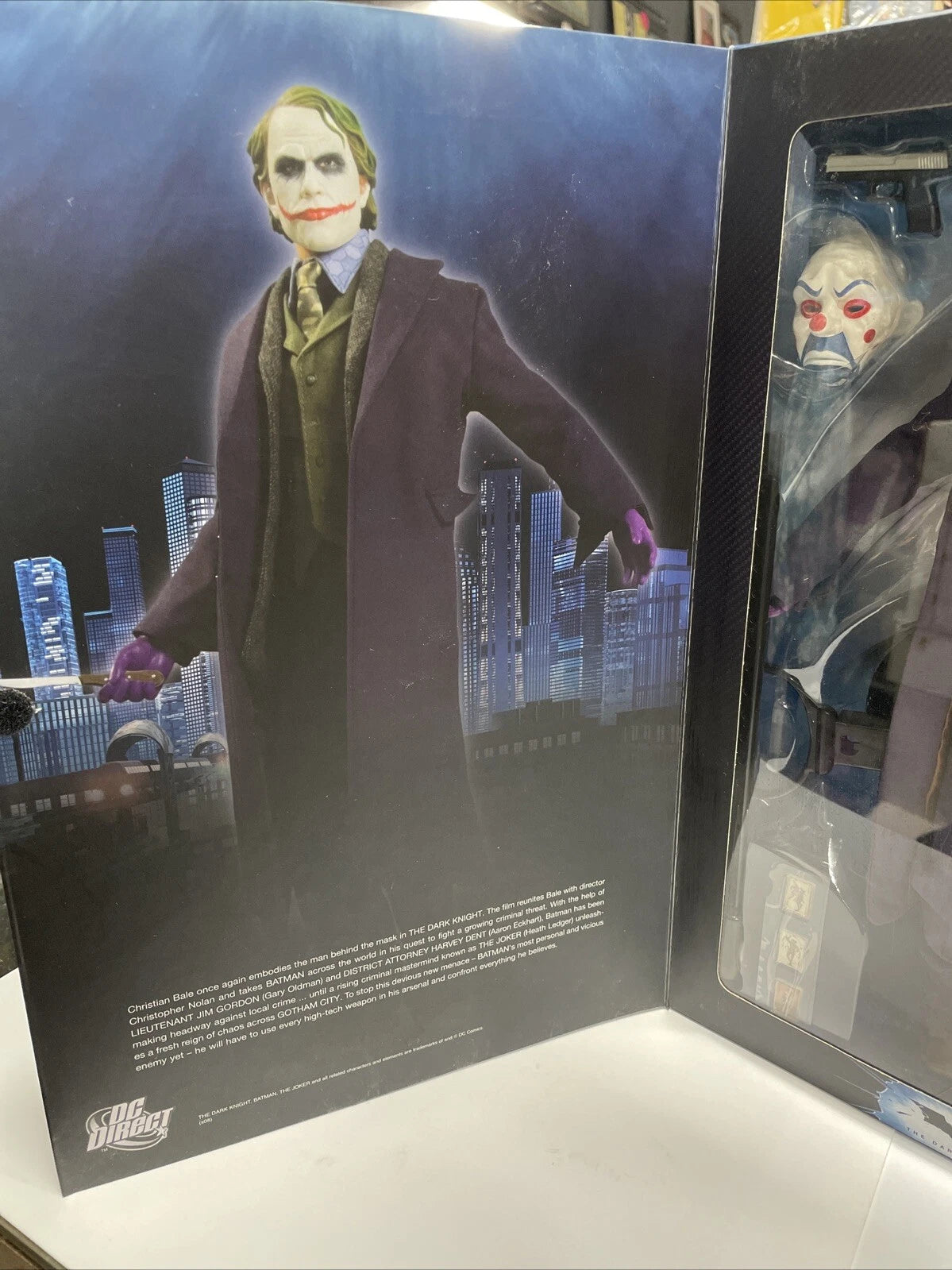 The Joker DC Direct Deluxe 1:6 Scale Dark Knight Collector Figure Ledger NEW