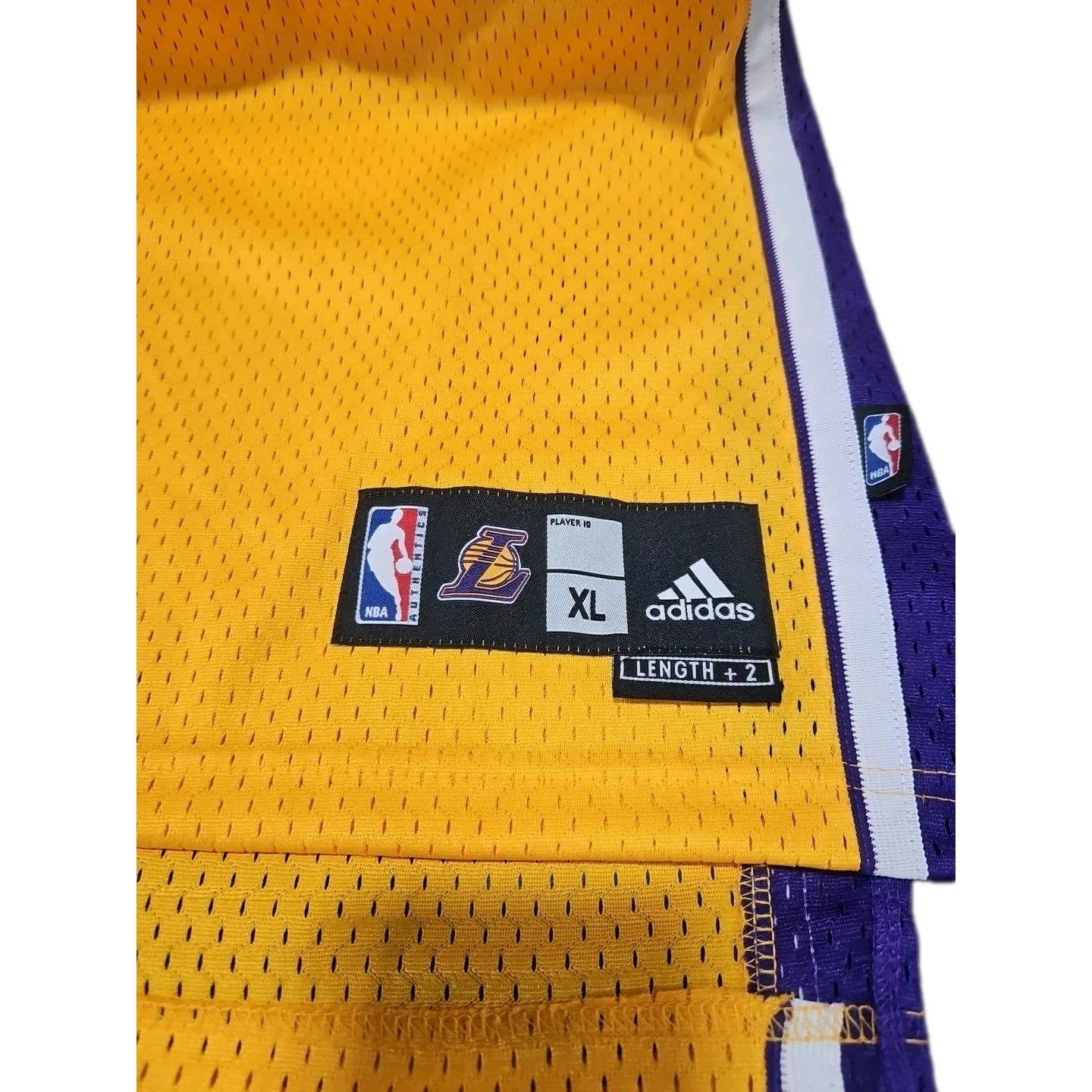 Authentic Adidas Los Angeles Lakers Ron Artest Swingman Jersey Men XL Rare