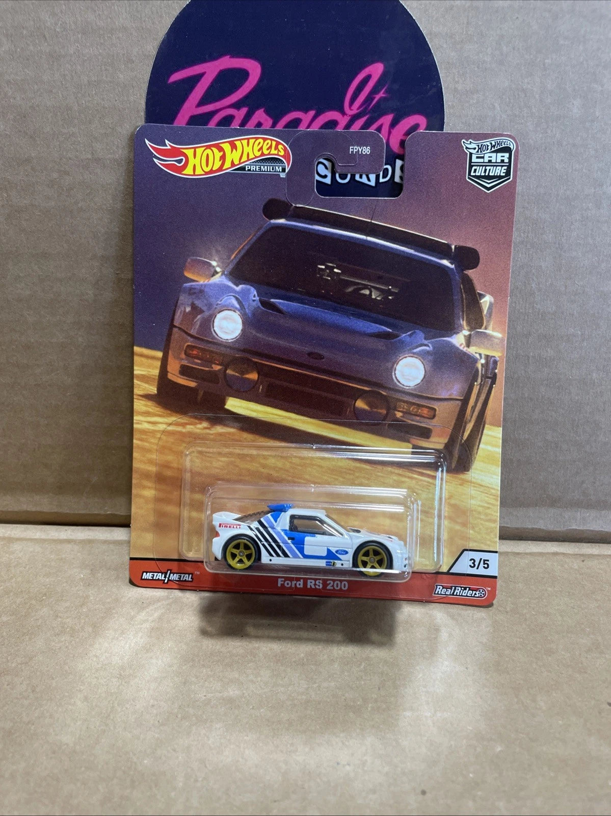 2020 Hot Wheels FPY86 Premium Thrill Climbers Ford RS 200 White 3/5 Car Culture