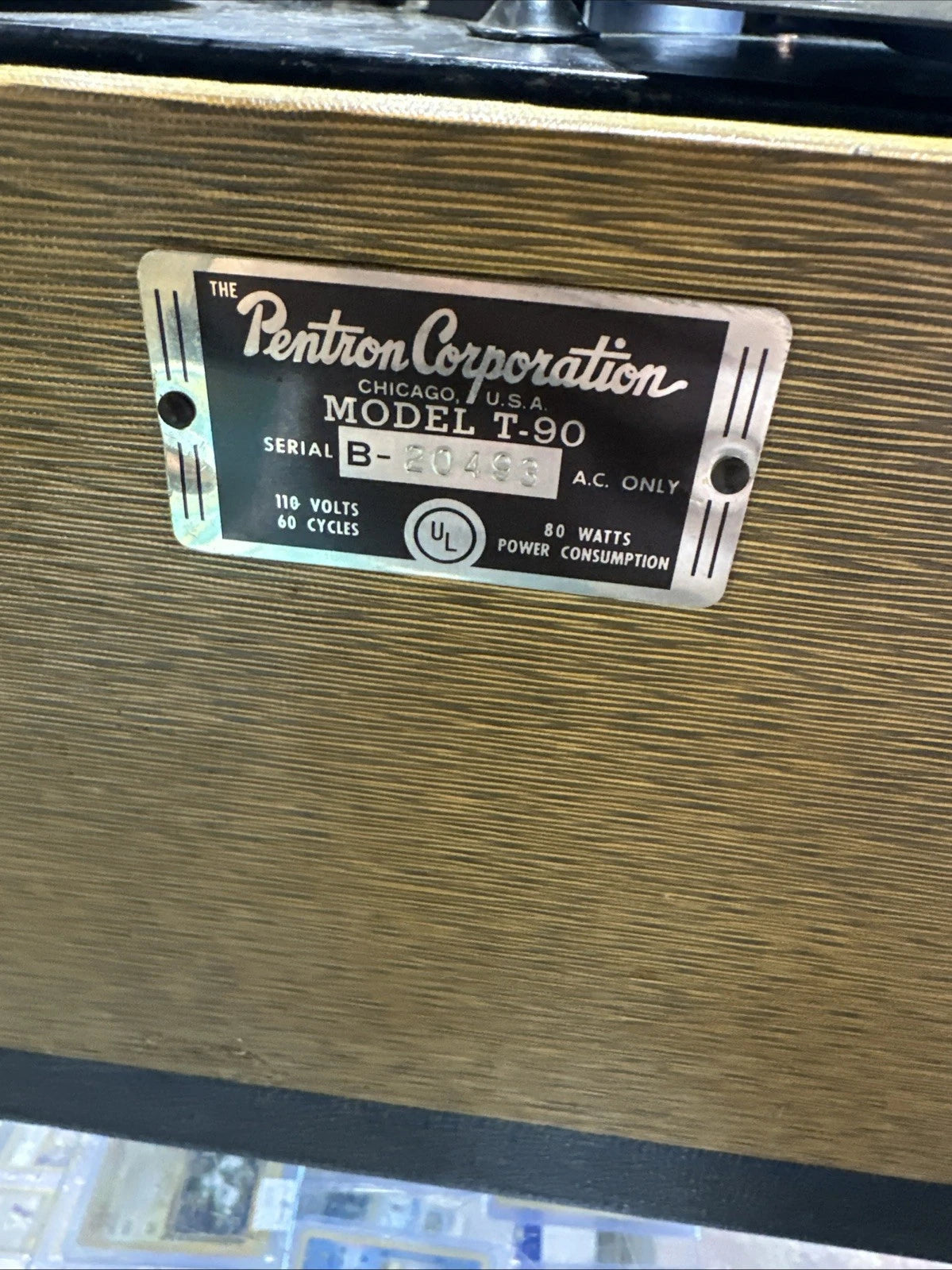 Vintage Pentron High Fidelity Reel To Reel Model T-90 Powers On