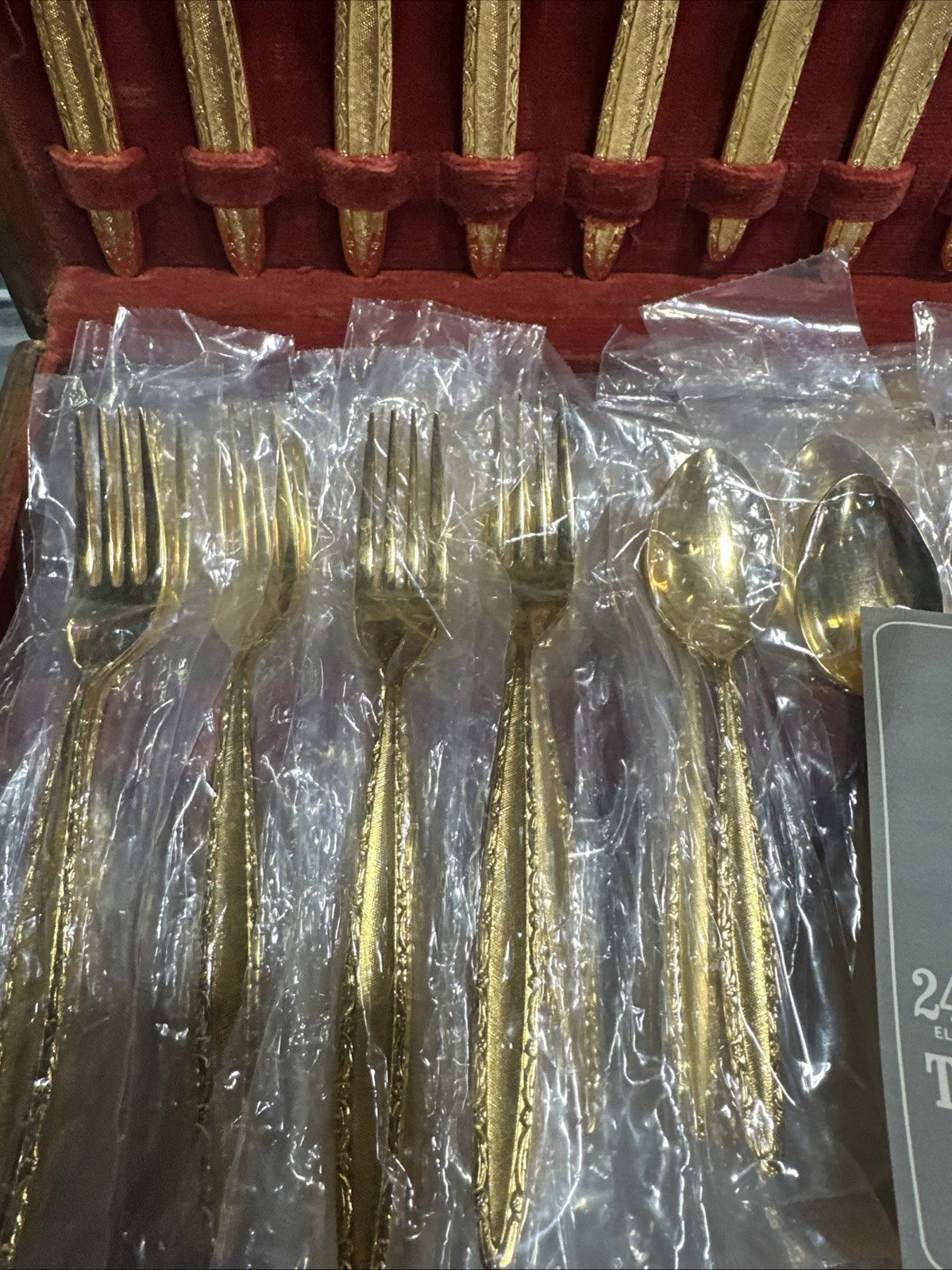 Royaltin Silverware Flatware Set 24k Gold Electroplated MCM