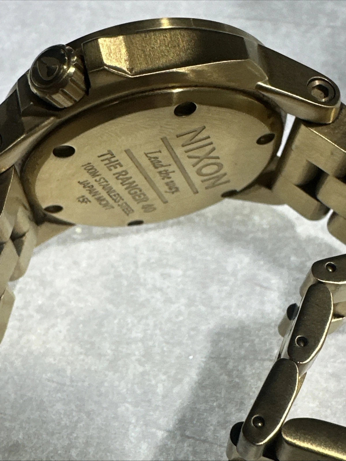 Nixon The Ranger 40 Gold Gunmetal 100M Stainless Steel Quartz Men's Watch