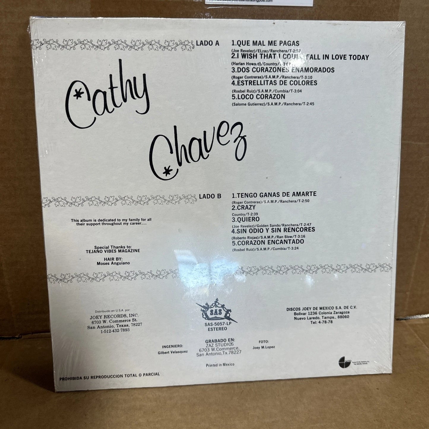 Cathy Chavez Artista Exclusivo SAS-5”57-LP Sealed