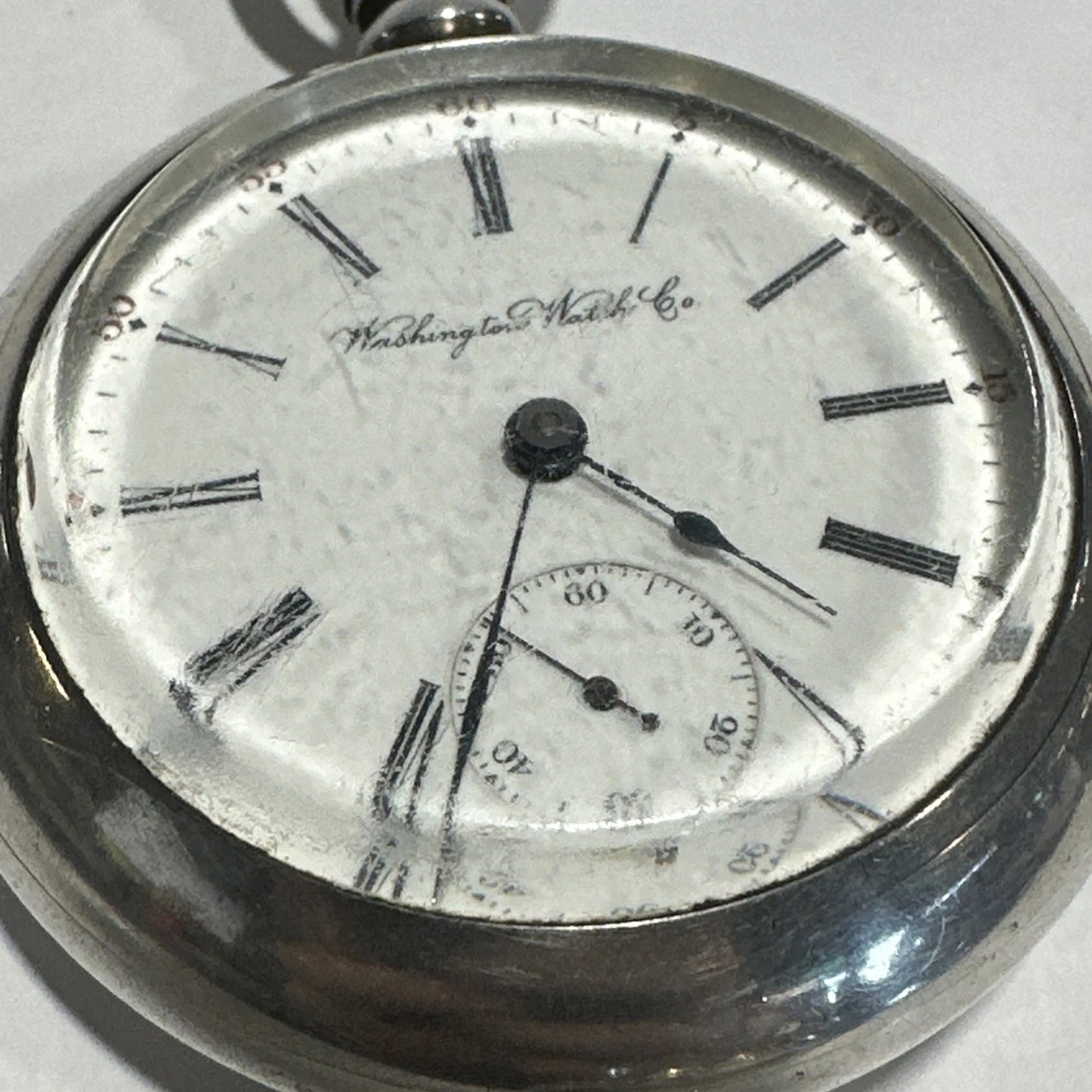 1902-1908 Illinois Washington W.Co. 17 Jewel Vintage Silver Pocket watch