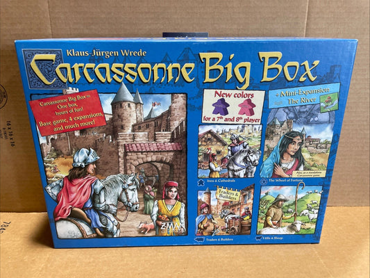 Carcassonne Big Box Board Game + Mini Expansion + The River Complete