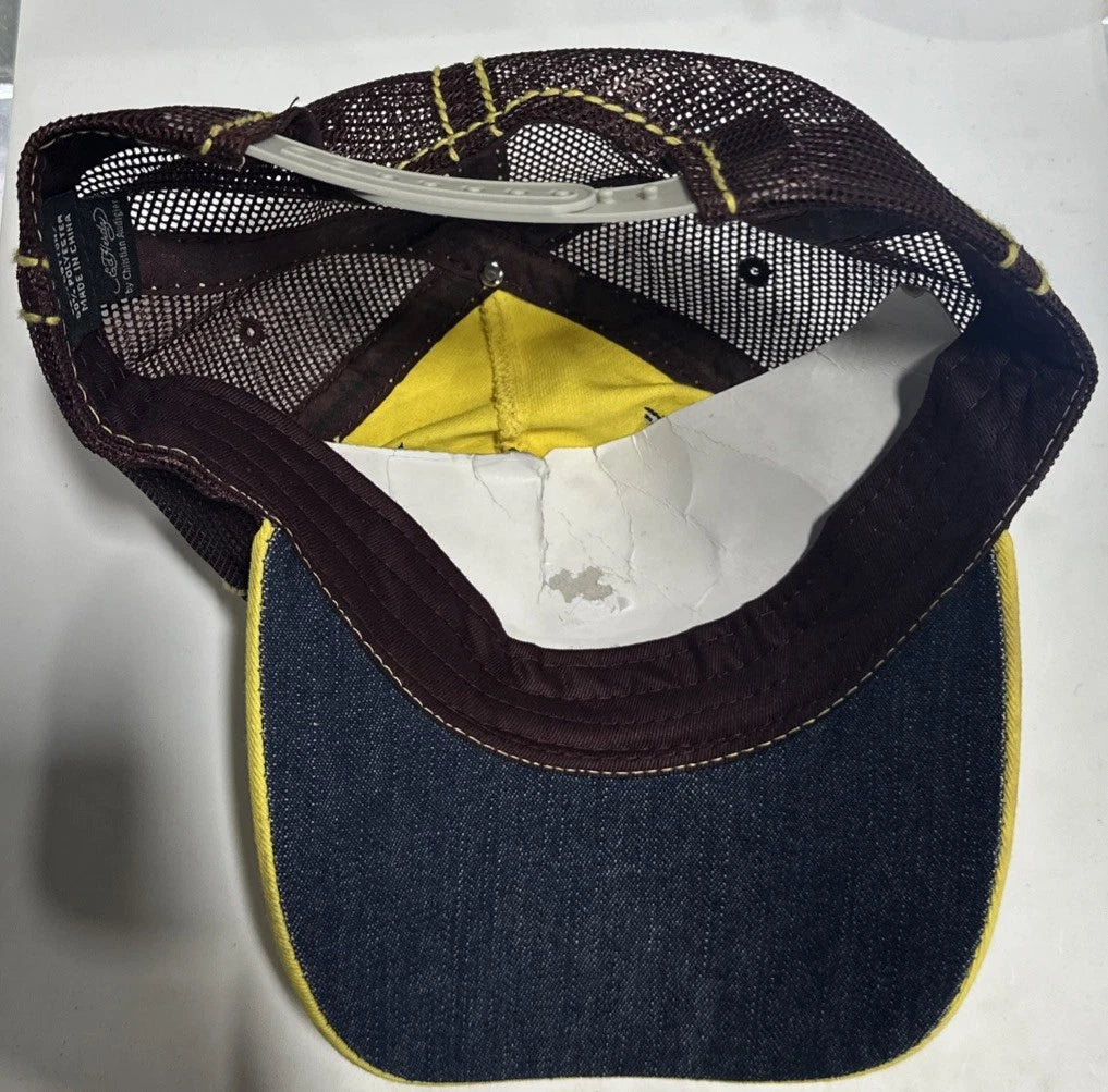 Ed Hardy Cap Hat Snapback Cat Trucker Mesh Christian Audigier Embroidered