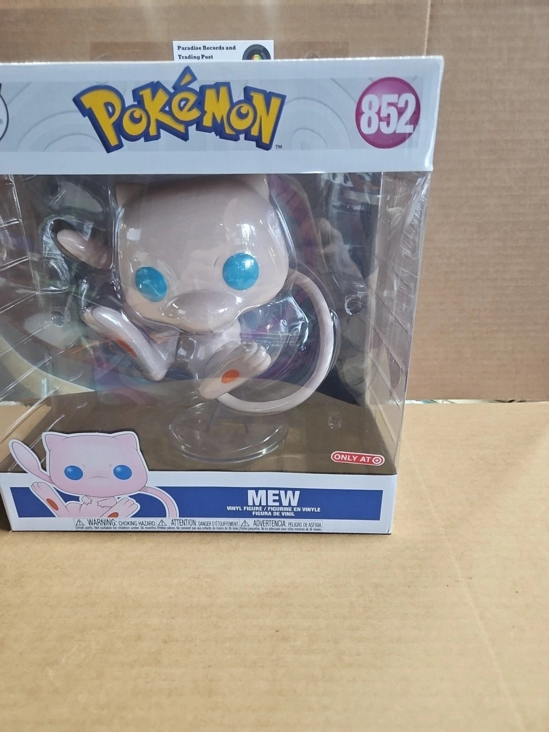 Mew Pokemon Funko Pop #852 Jumbo 10" Target Exclusive Vinyl Figure W/Stand 2021