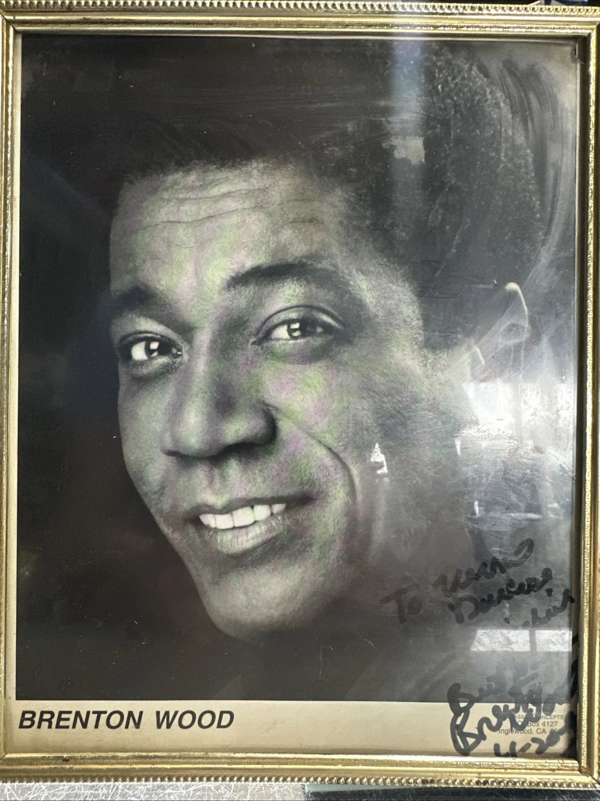 Autographed/Signed Brenton Wood Press Photo Beck Wood Records