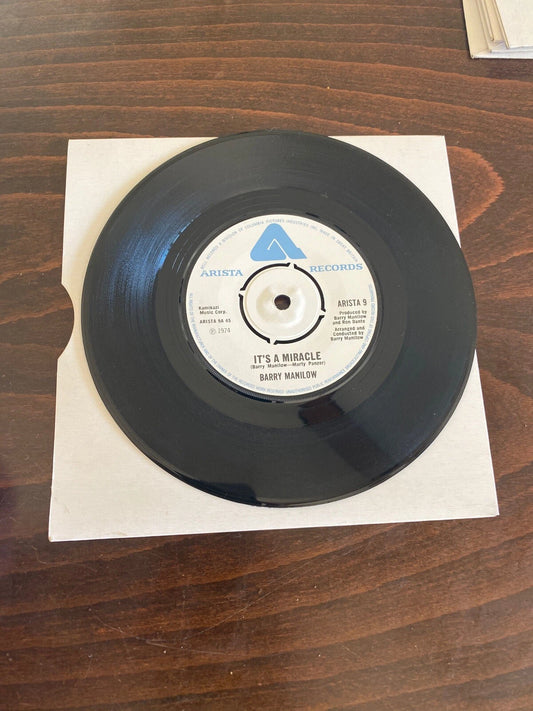UK IMPORT- Barry Manilow It's A Miracle/One Of These Days 45 RPM -VG++