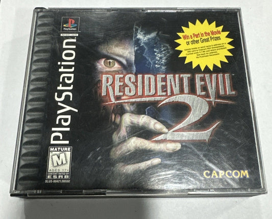 Resident Evil 2 (Sony PlayStation 1, 1998) Black Label CIB Complete In Box