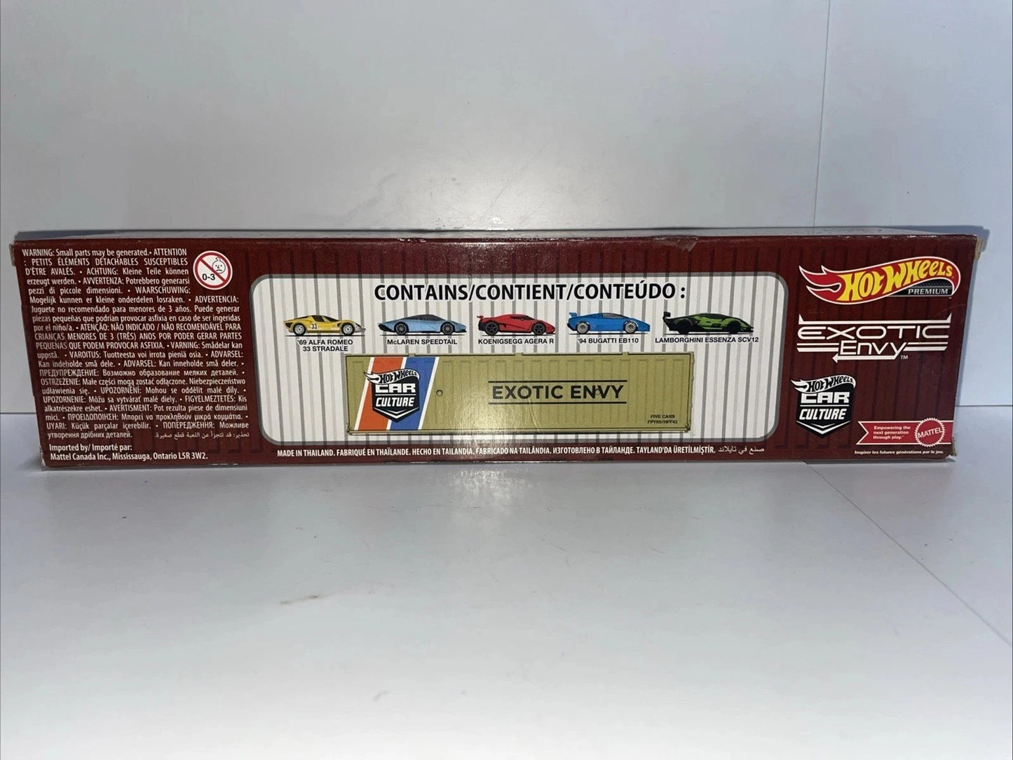 Hot Wheels Premium Car Culture Exotic Envy 5-Pack Of Toy Cars