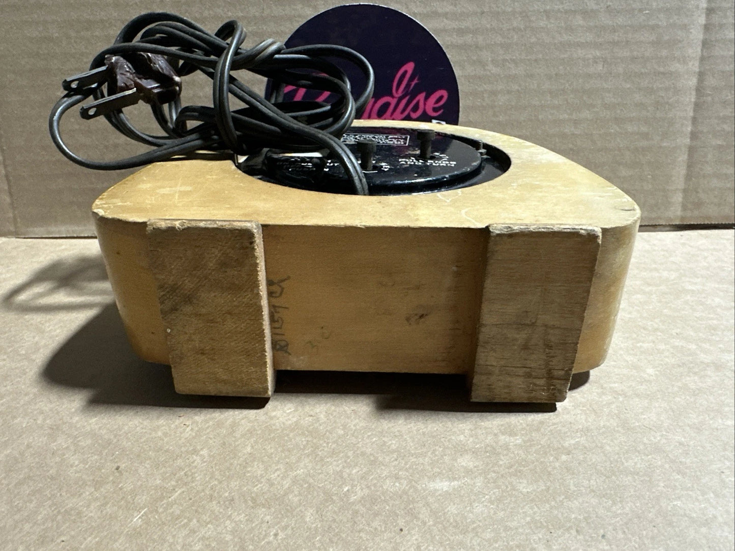 Vtg 1930-1940s Command Alarm Clock Wood Block Art Deco Alarm Clock WORKS