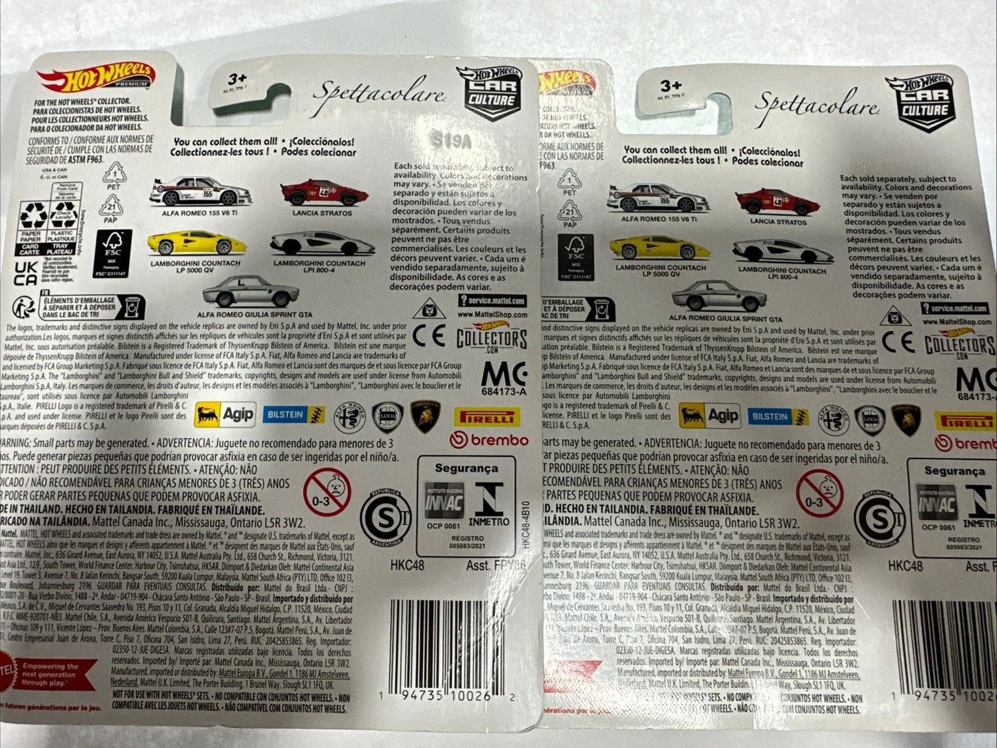 2023 Hot Wheels 1:64 Car Culture Spettacolare Alfa Romero 155 V6 TI 2 Set
