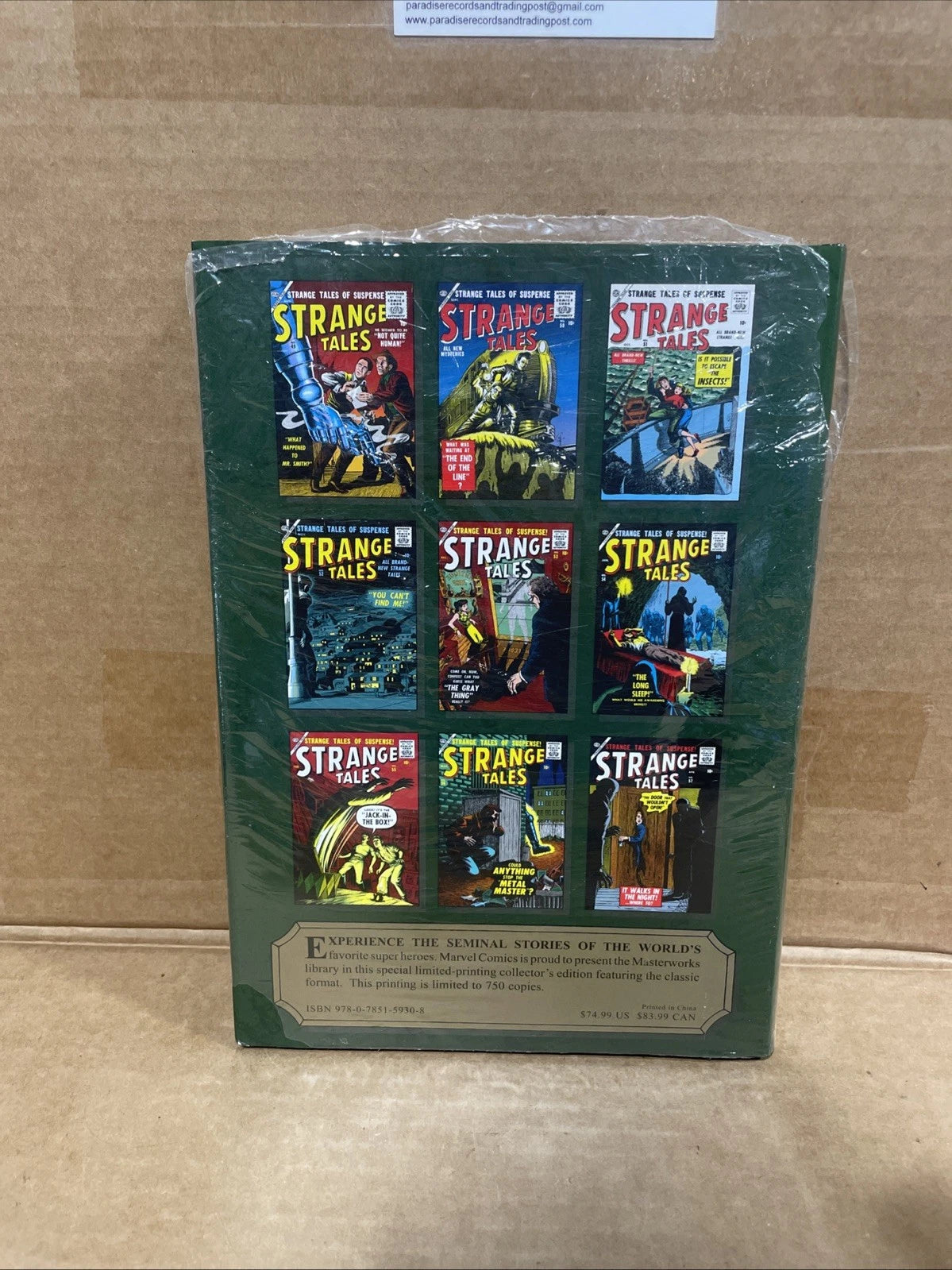 Marvel Masterworks Vol # 201 Strange Tales Limited To 750 No 49-57 Open Box