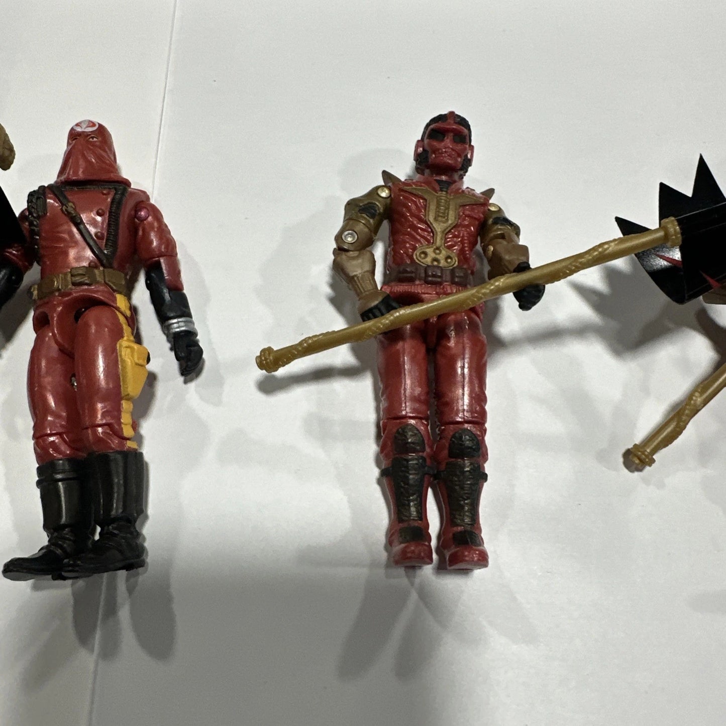 2005 GI Joe Lot Cobra Imperial Guards With Flags And Cobra Commander