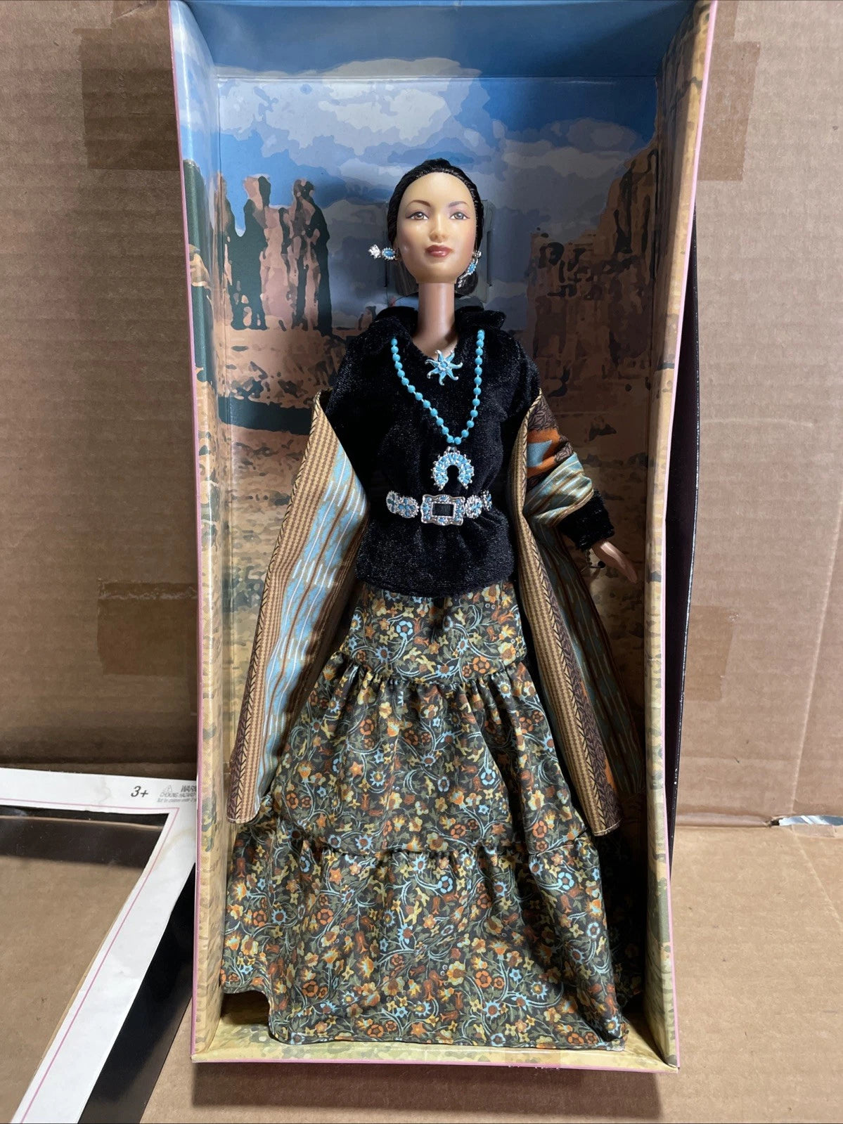 Barbie Dolls of the World Princess of the Navajo Pink Label Damaged Box