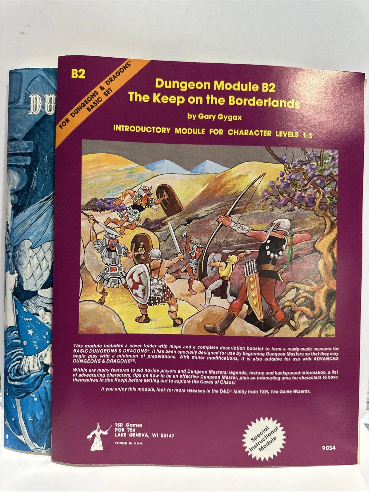 TSR 1001 Dungeons and Dragons Basic Set (3rd Ed. 1979) Module B2 Uncut Chits VG+