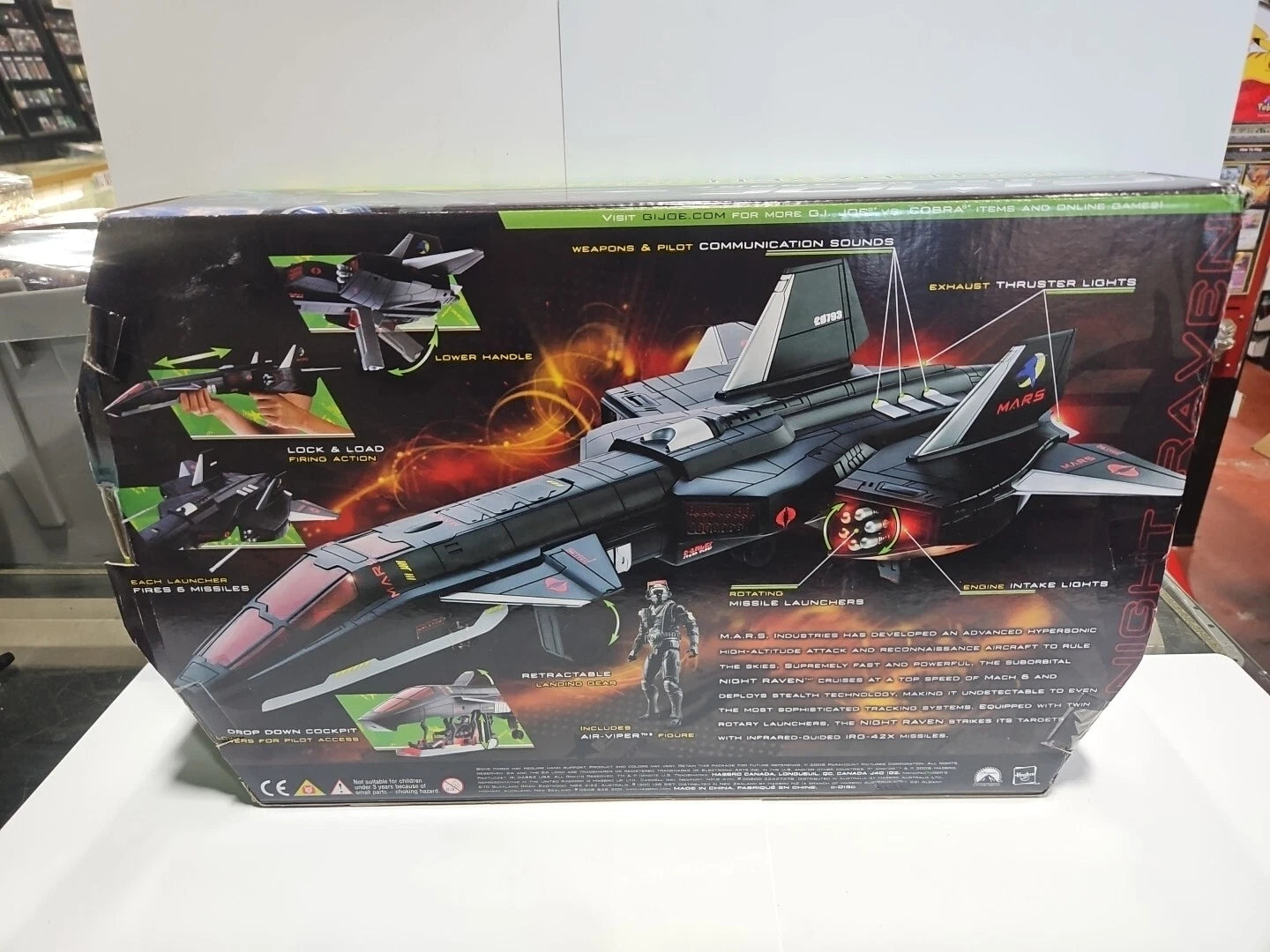 2009 GI Joe Rise of Cobra Night Raven w/Air-Viper Factory Sealed