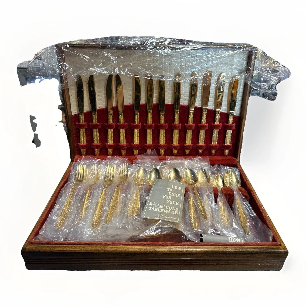 Royaltin Silverware Flatware Set 24k Gold Electroplated MCM