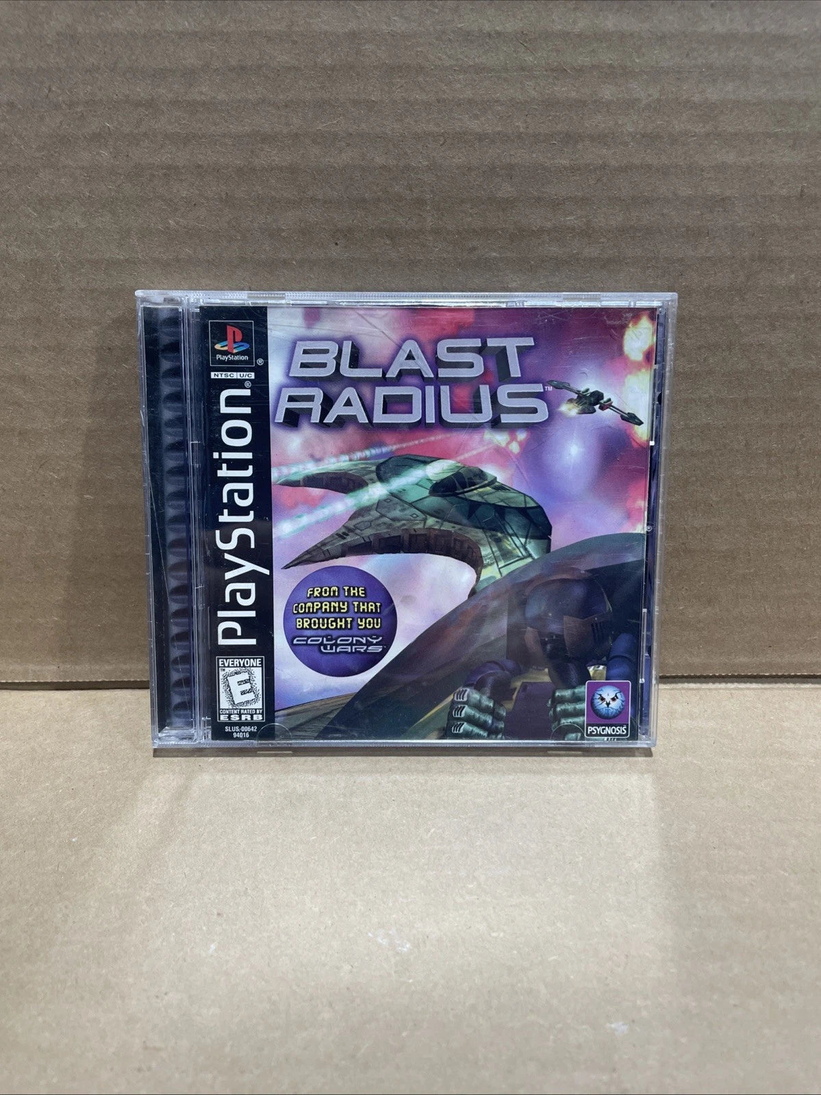 Blast Radius Sony PlayStation 1 PS1 Space Shooter Combat Game Tested Nice!