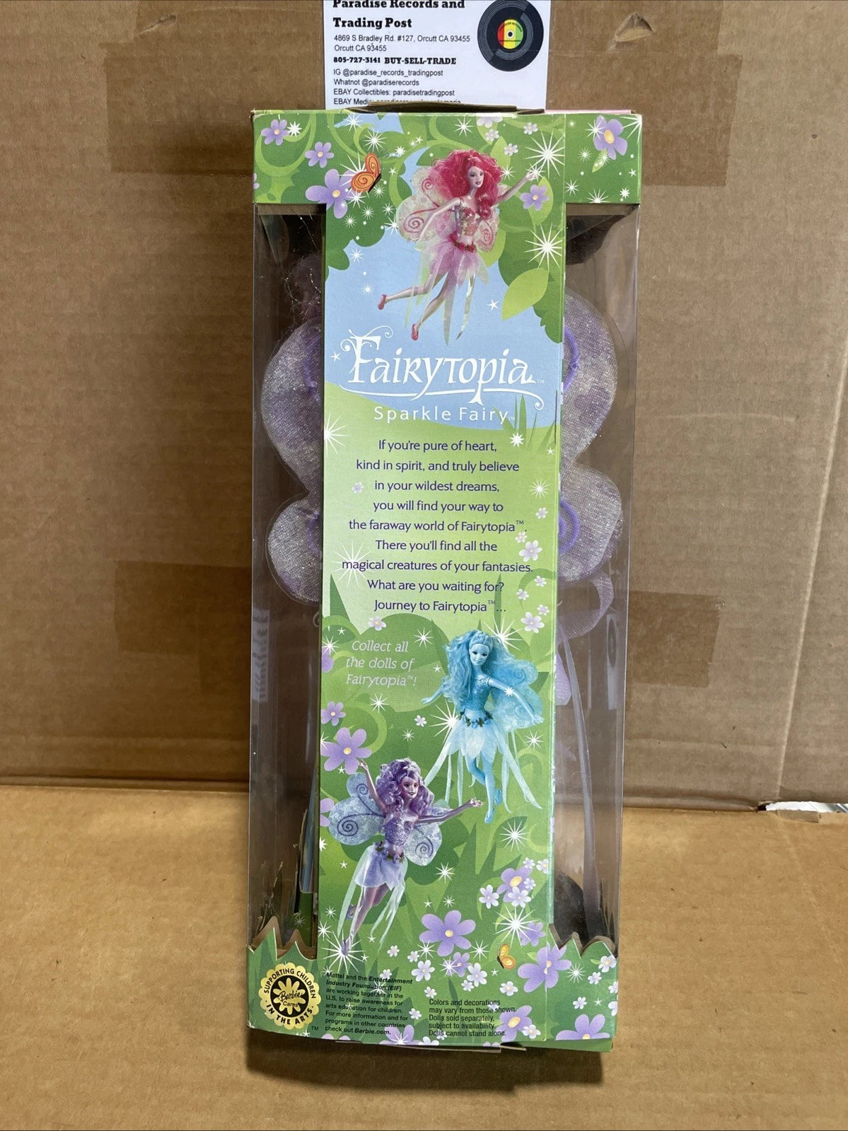 Mattel Barbie Fairytopia Purple Sparkle Fairy B5736 2003 Open Box