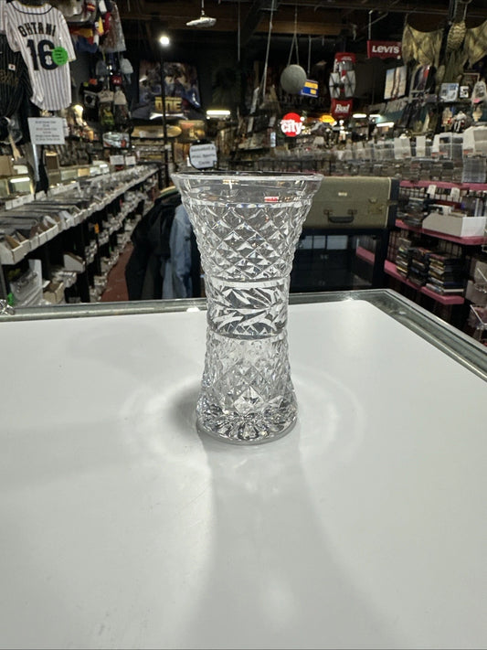 Waterford Crystal: Vintage 6" Glandore Flower Vase Hand Blow Cut Glass Signed